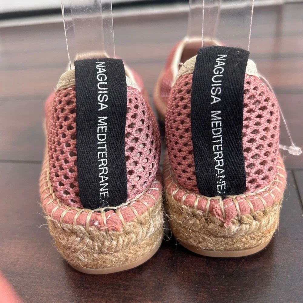 Naguisa Allium Woven Mesh Espadrilles Dusty Rose/Pink Shade NWOB Women size 37